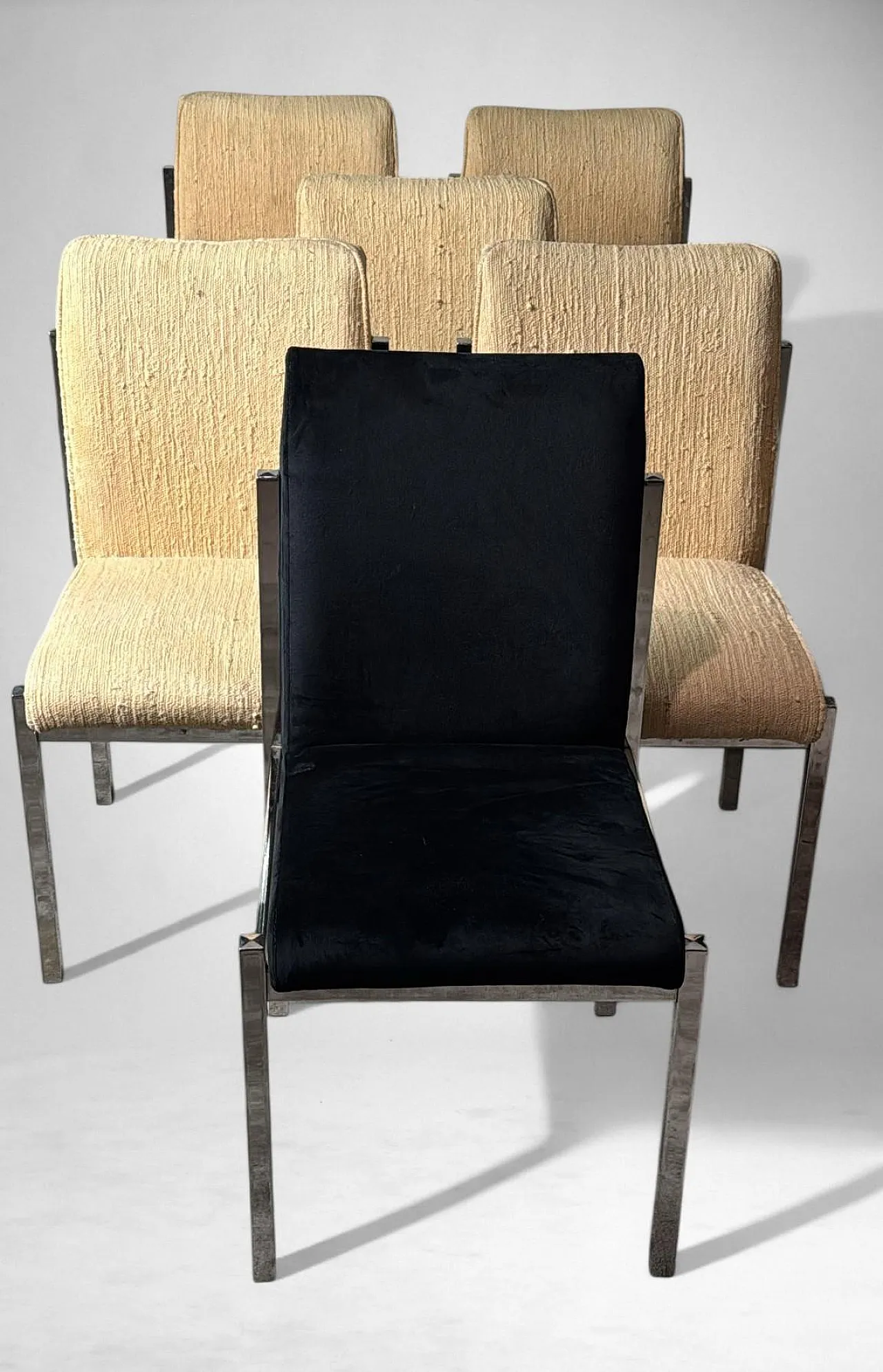 6 Sedie da pranzo cromate, anni '60 5