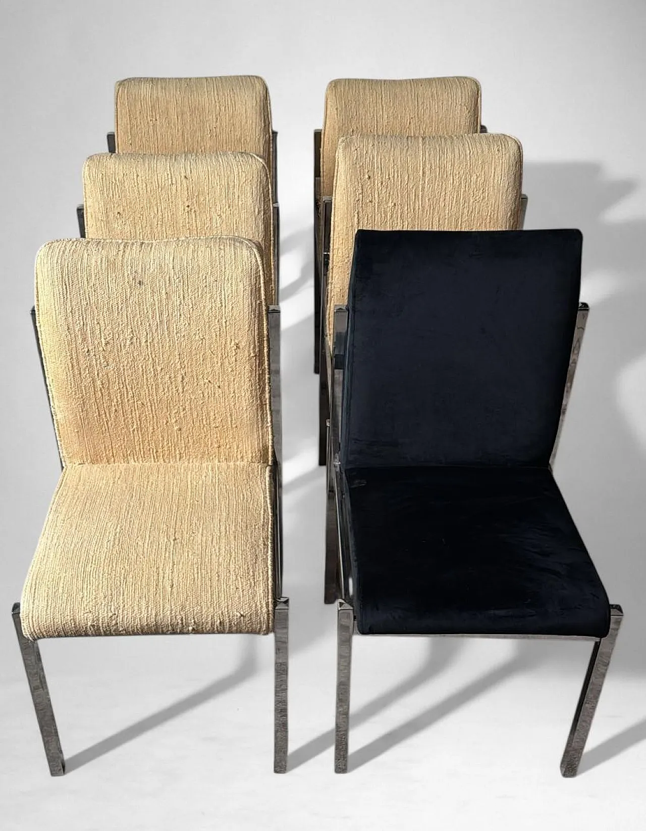 6 Sedie da pranzo cromate, anni '60 6