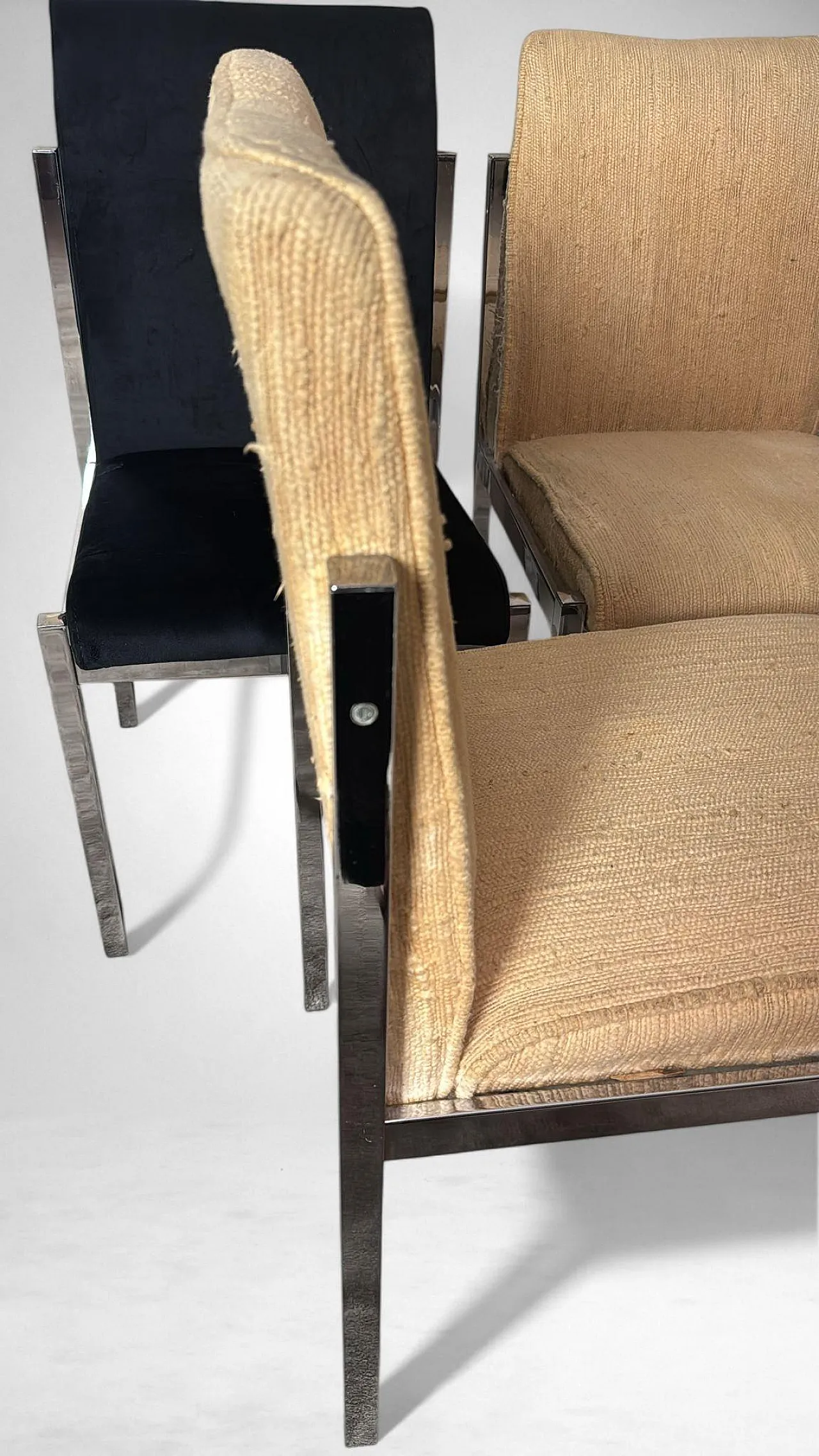 6 Sedie da pranzo cromate, anni '60 10