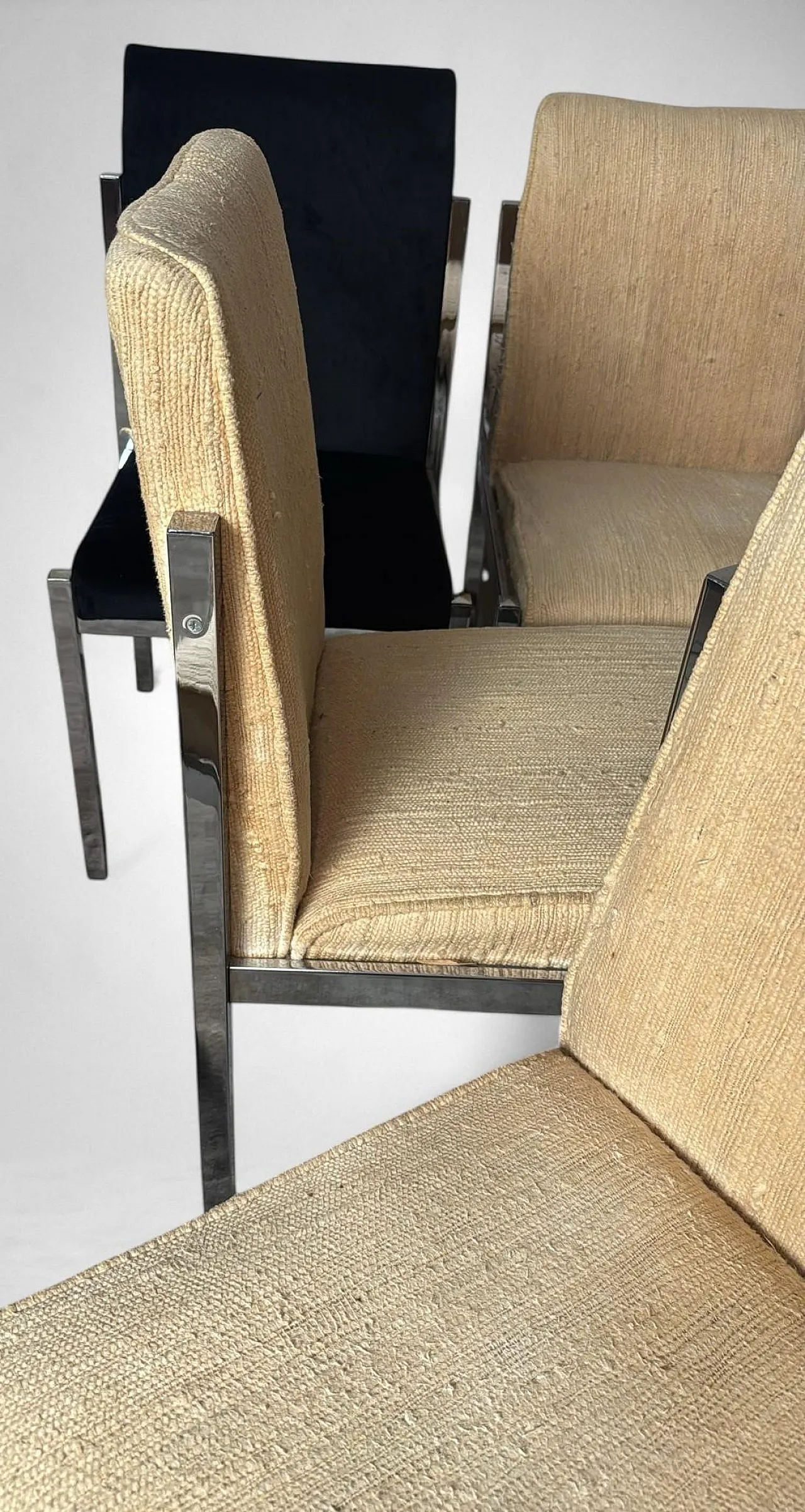 6 Sedie da pranzo cromate, anni '60 11