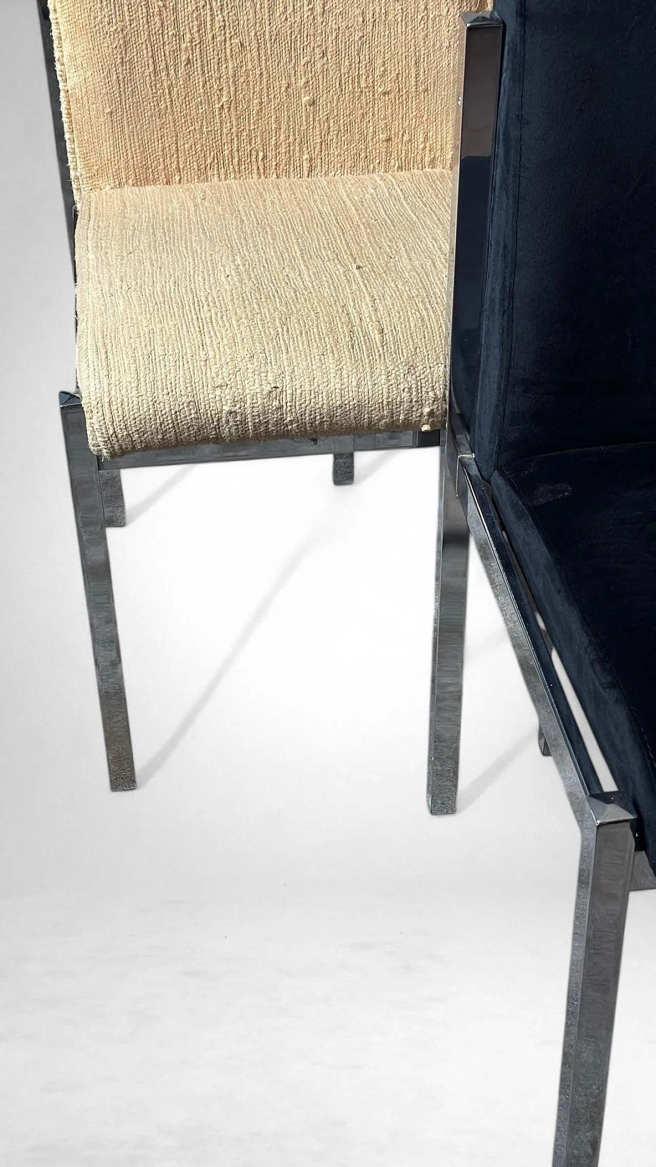 6 Sedie da pranzo cromate, anni '60 15