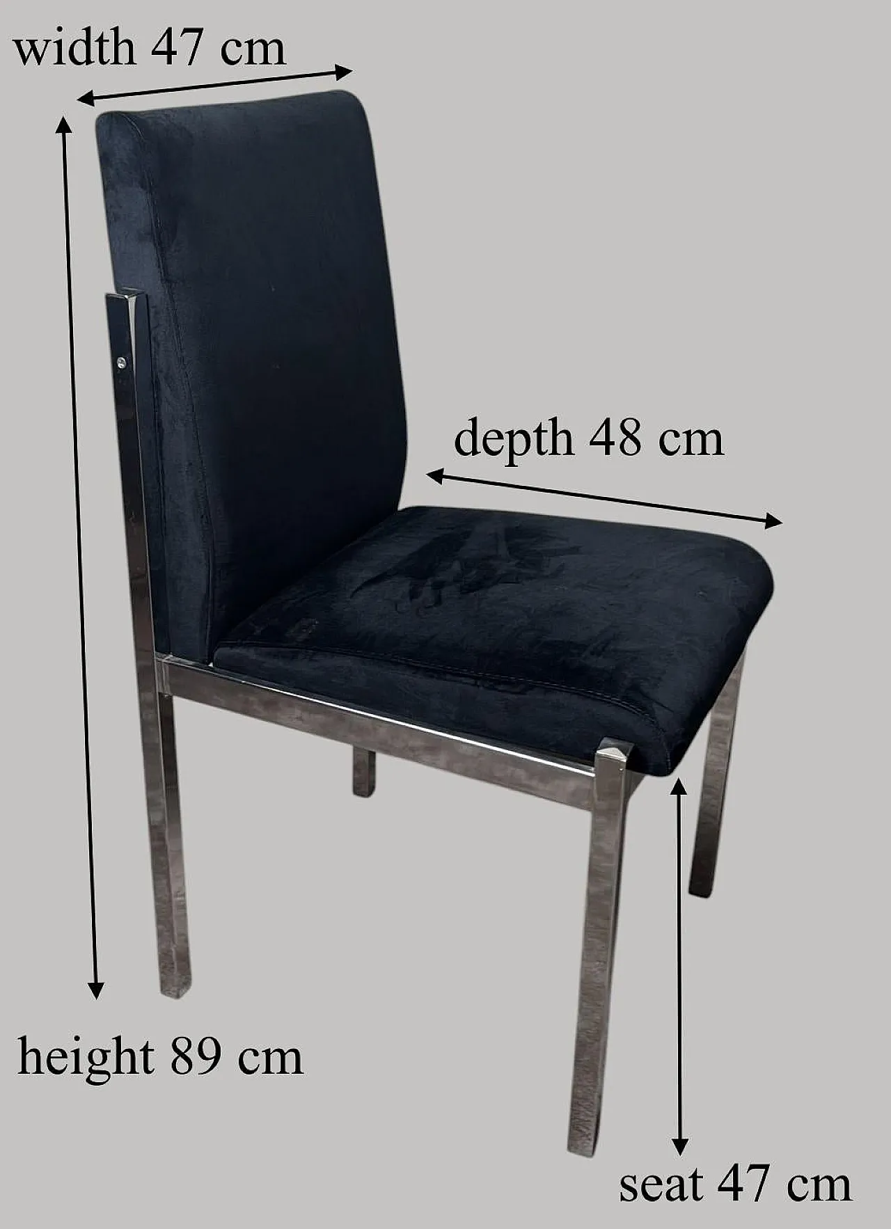 6 Sedie da pranzo cromate, anni '60 18