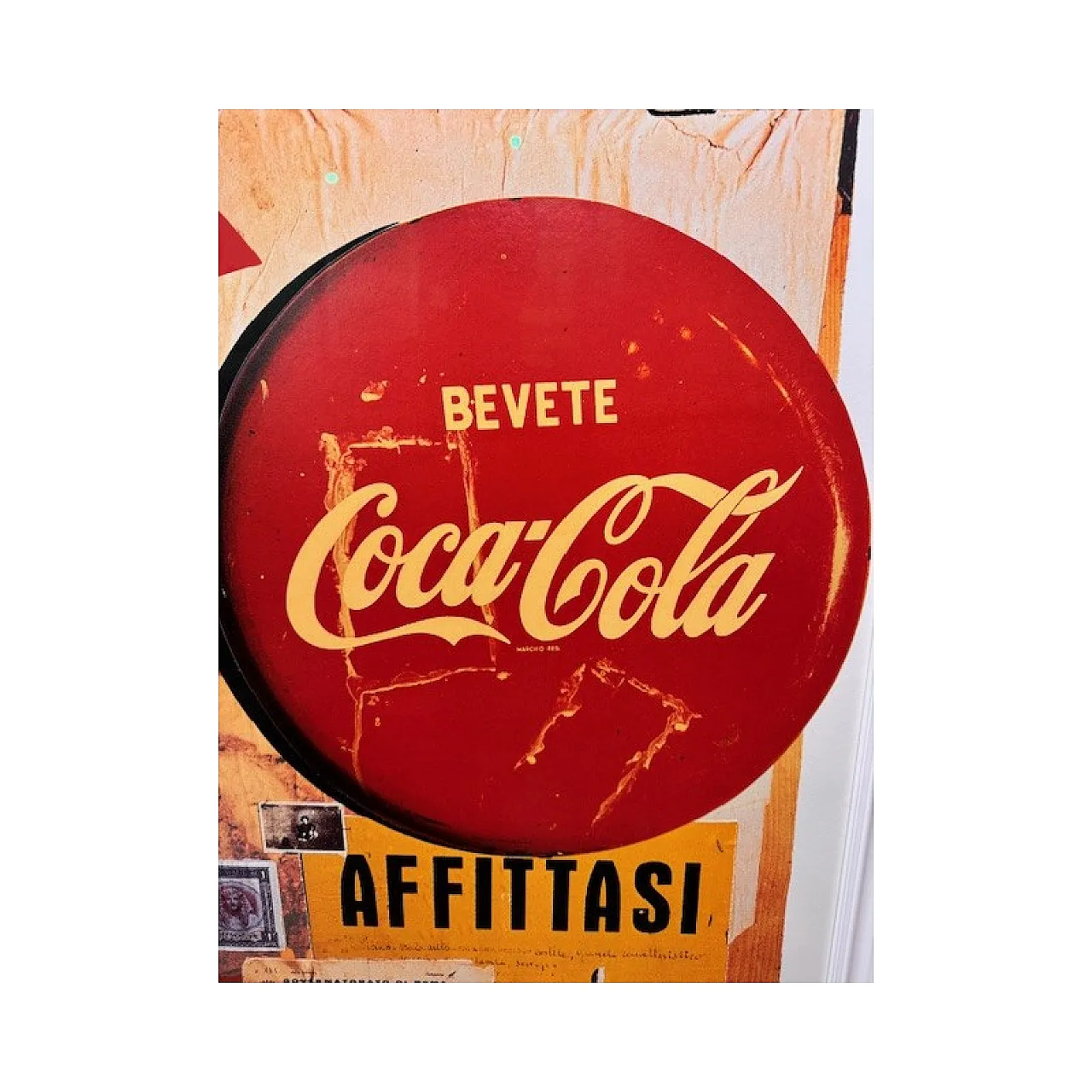 Cocacola di Mimmo Rotella, litografia, serigrafia e collage, anni '90 5