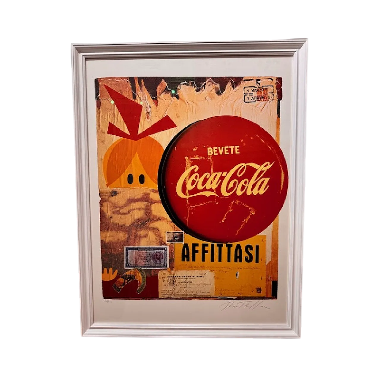 Cocacola di Mimmo Rotella, litografia, serigrafia e collage, anni '90 8