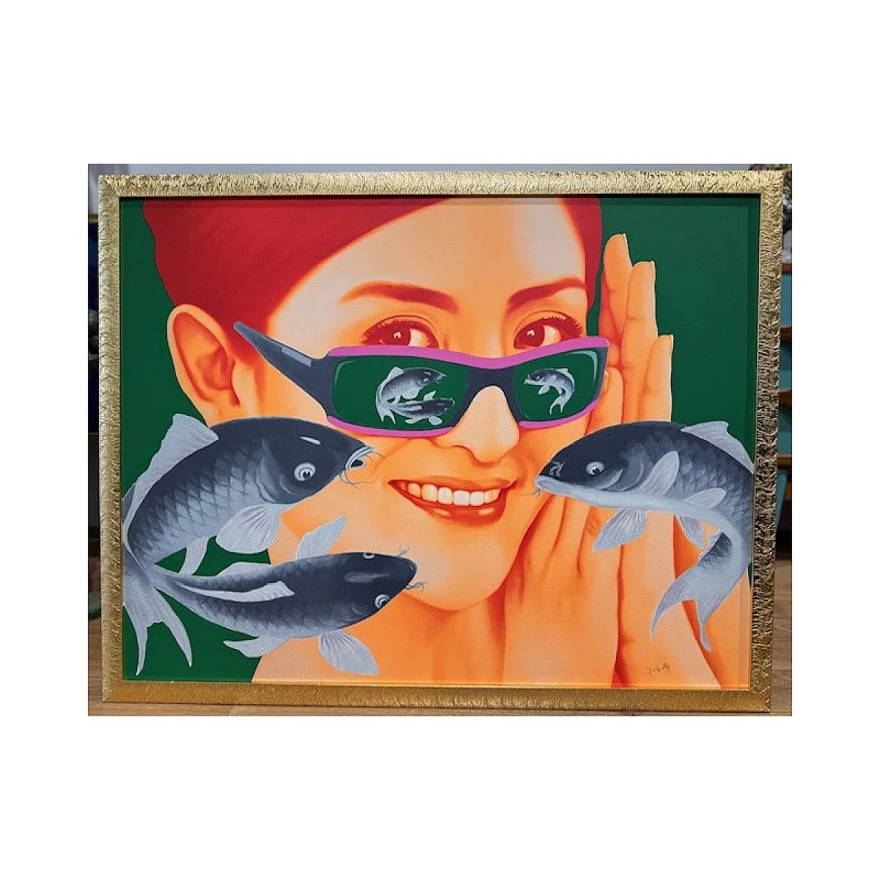 China Girl, serigrafia di Xu De Qi, anni 2000 4