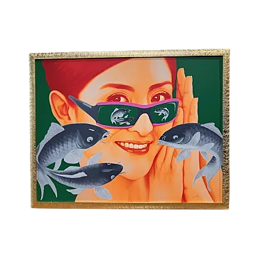 China Girl, serigrafia di Xu De Qi, anni 2000