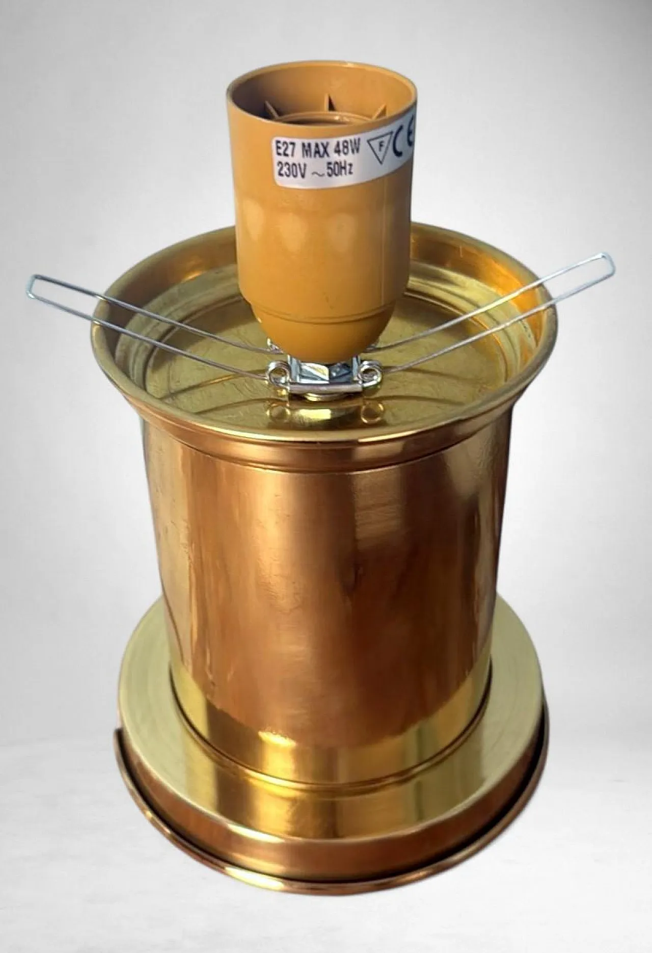 Coppia di lampade in ottone e vetro di Murano, anni '80 16