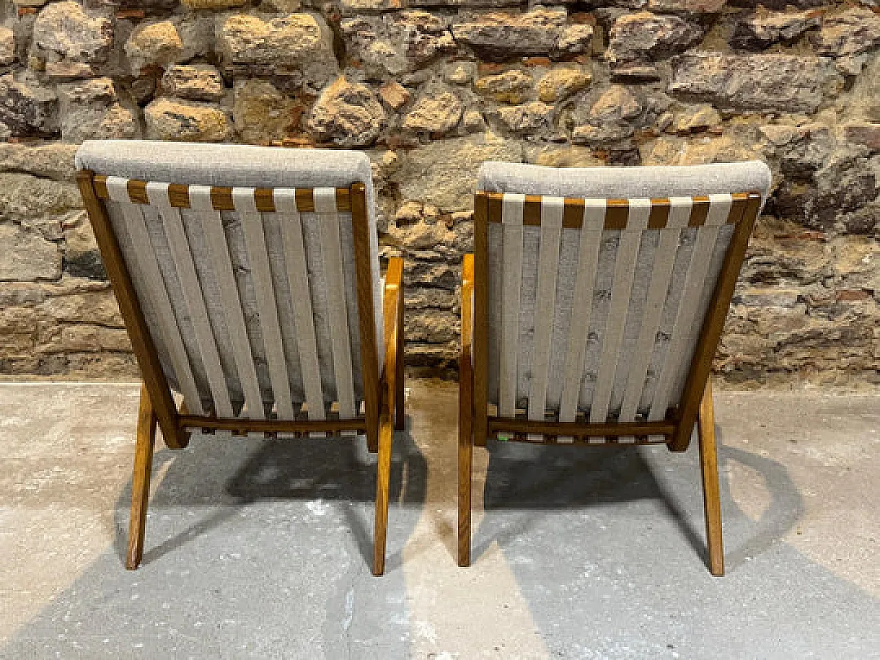 Pair of armchairs by Jan Vaněk, 1940s 4