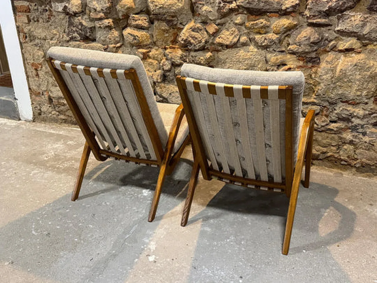 Pair of armchairs by Jan Vaněk, 1940s 6