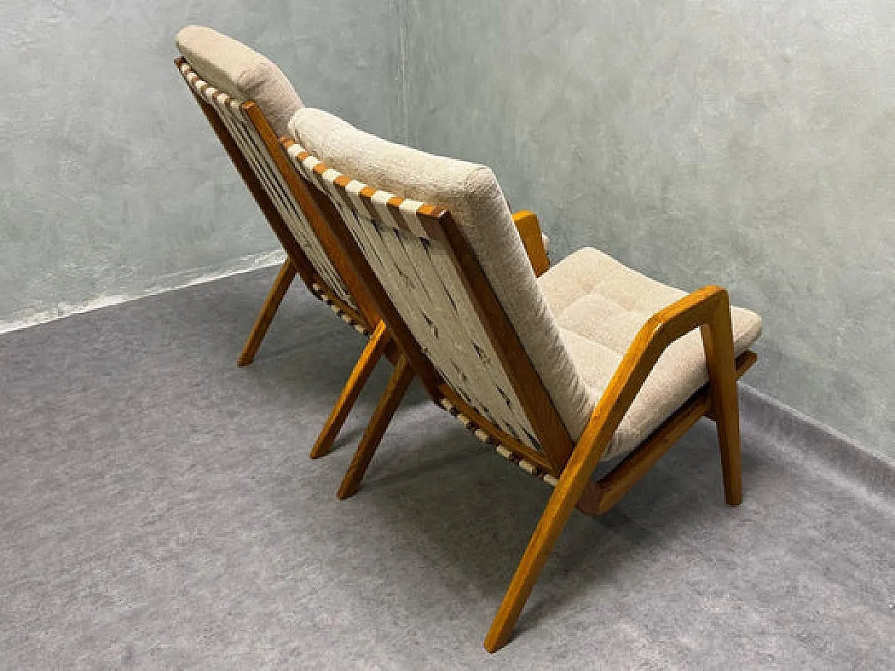 Pair of armchairs by Jan Vaněk, 1940s 10