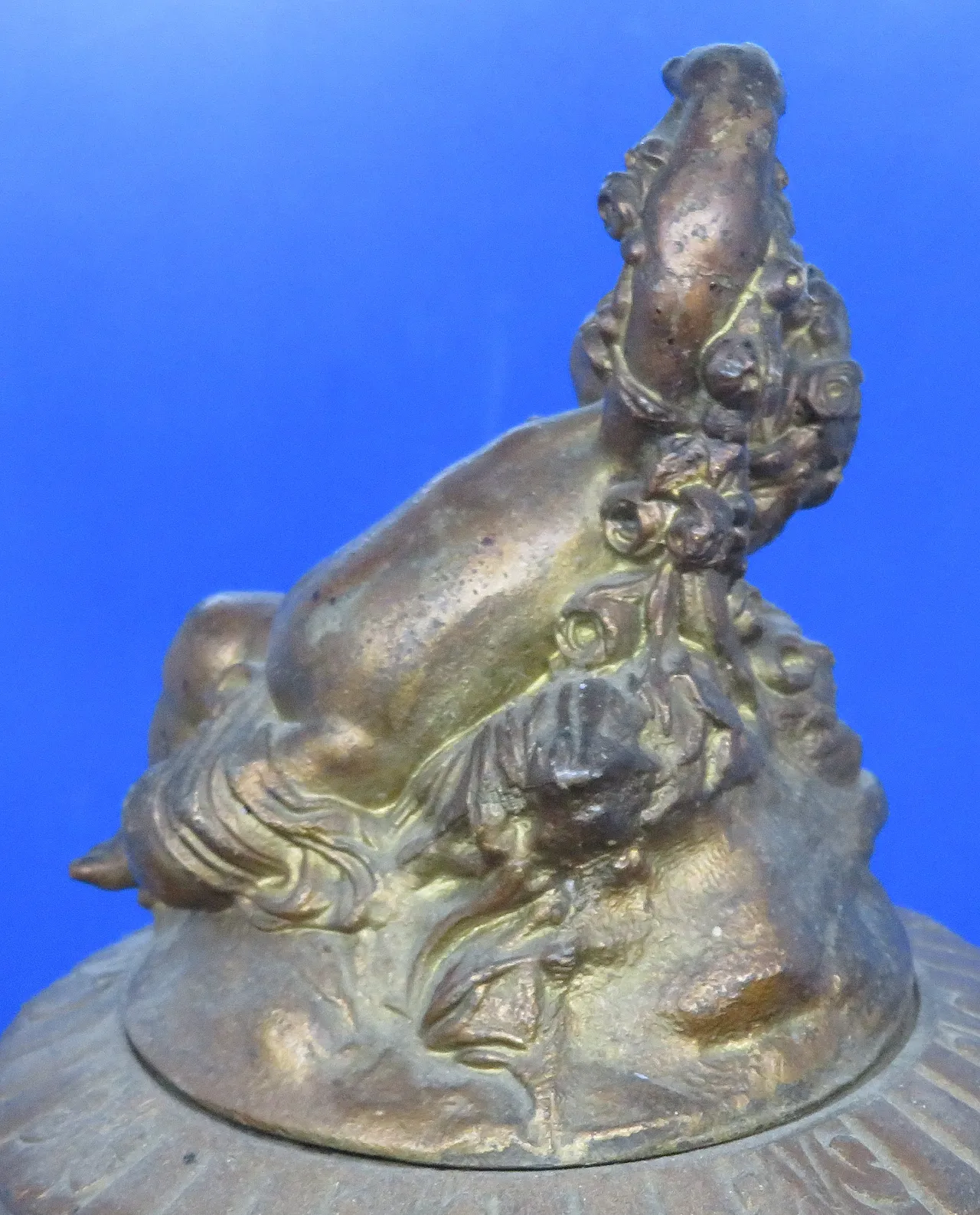 Vaso urna lidded clodion bronzato metallico bronzato 6