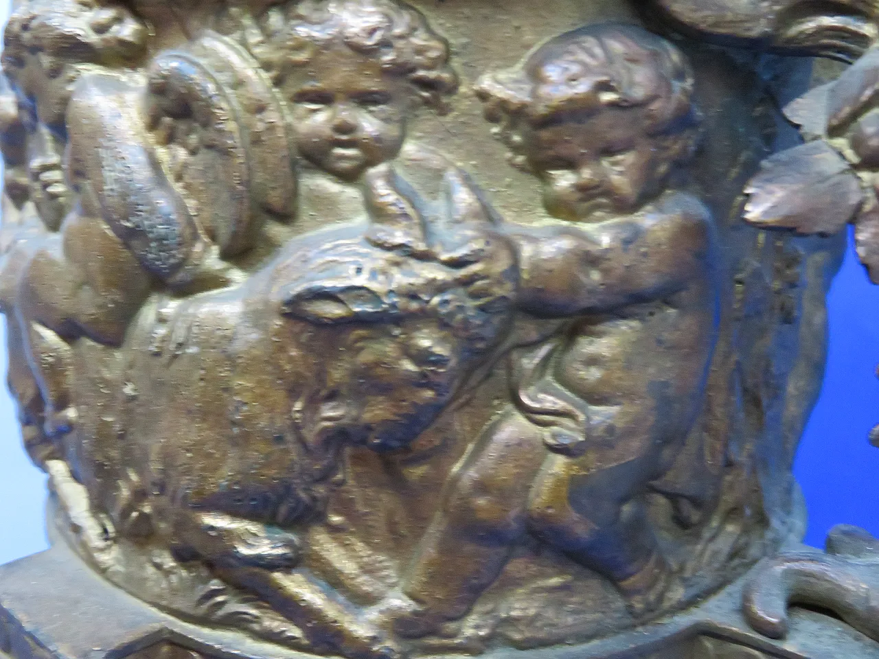 Vaso urna lidded clodion bronzato metallico bronzato 8