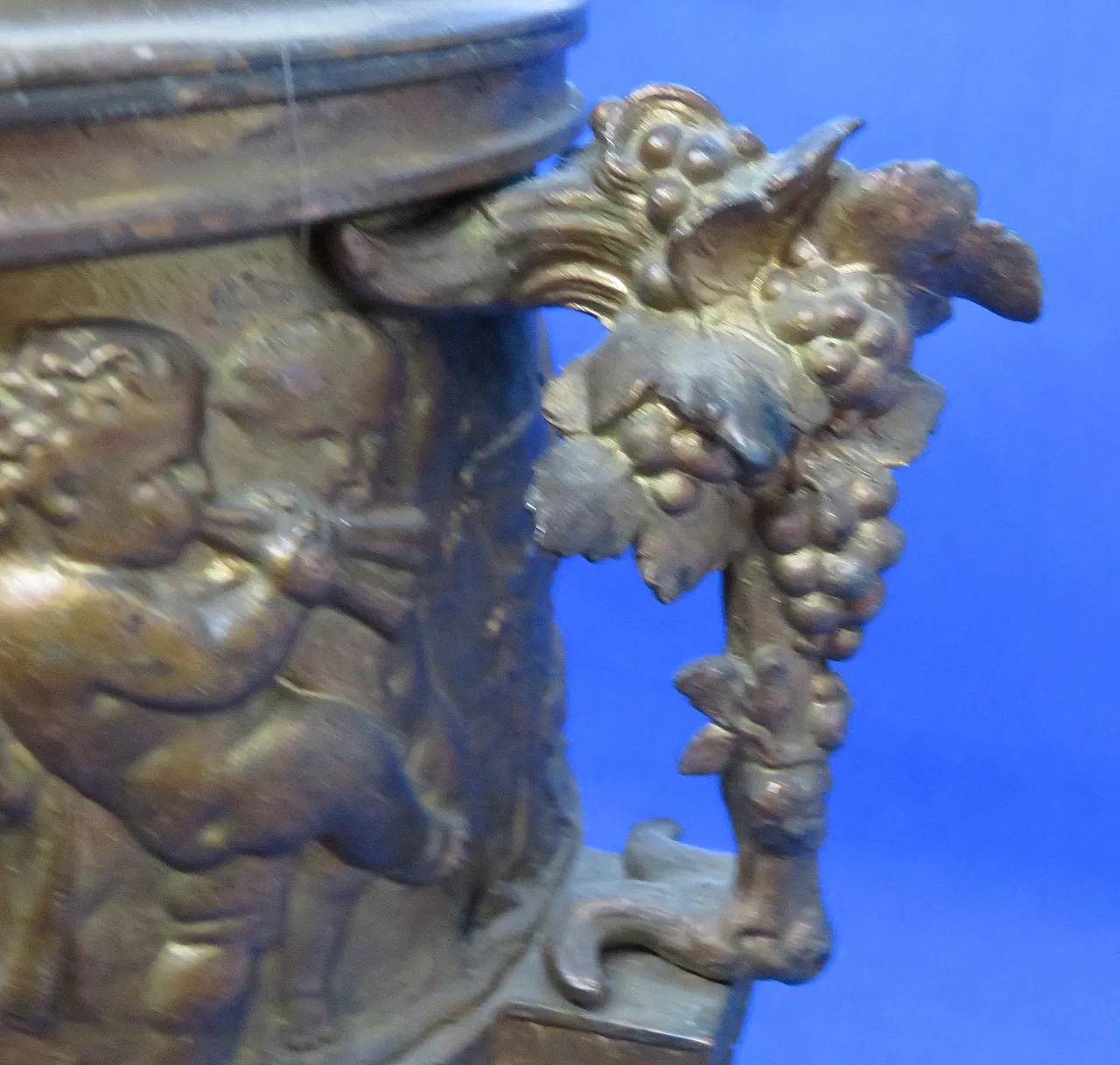 Vaso urna lidded clodion bronzato metallico bronzato 13