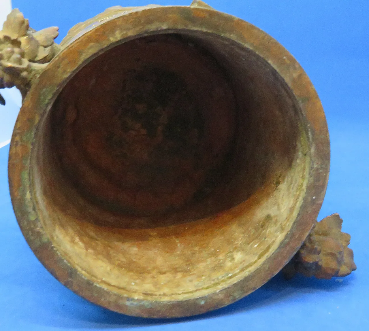 Vaso urna lidded clodion bronzato metallico bronzato 17