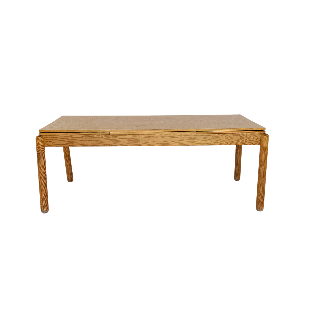 Extendable larch wood table, 1970s 10