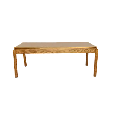 Tavolo allungabile in legno di larice, anni '70