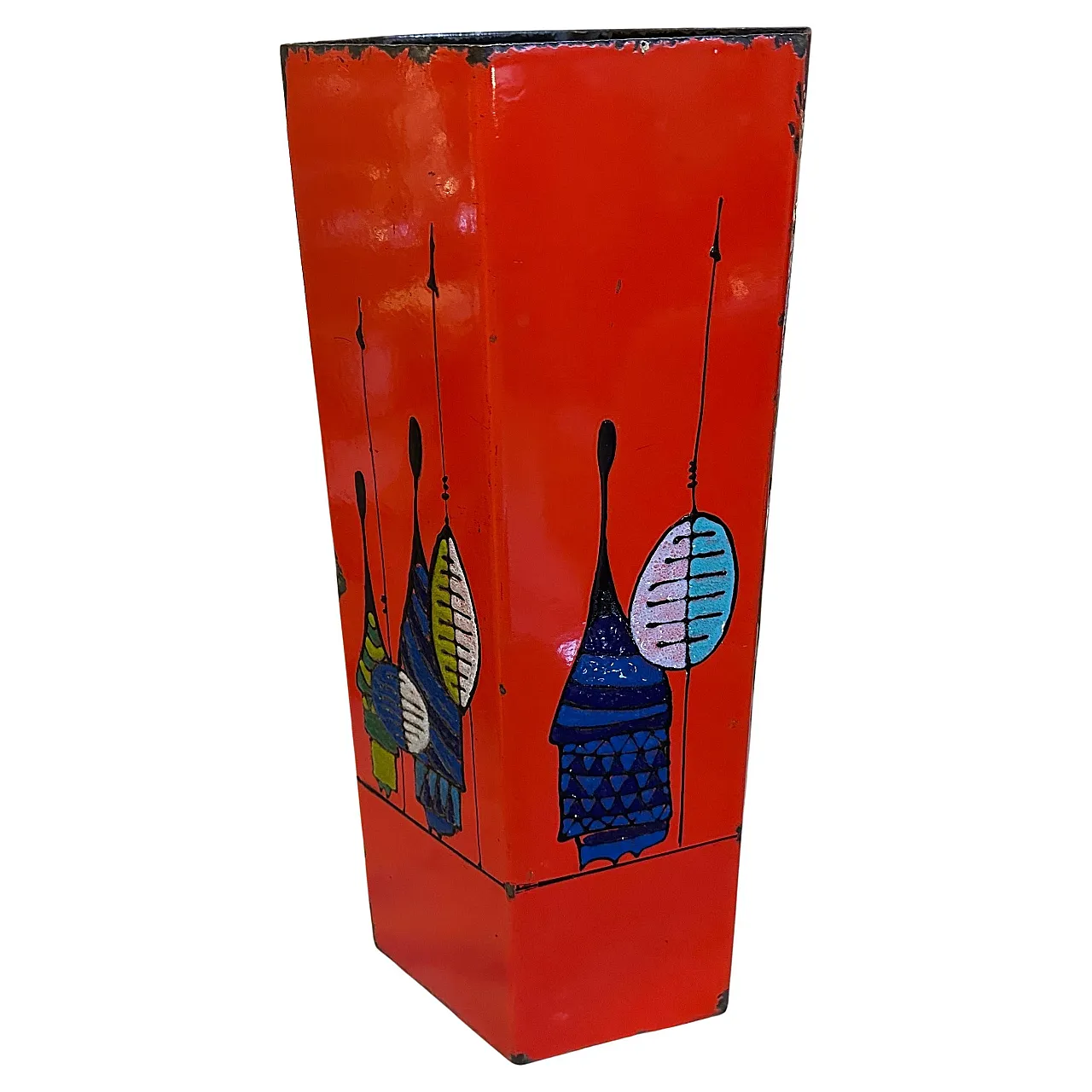 Mid-Century Modern lacquered iron umbrella stand, 1960s 2