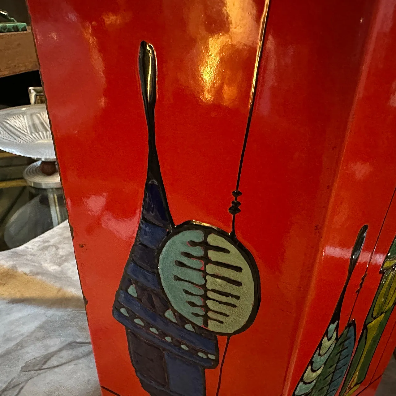 Mid-Century Modern lacquered iron umbrella stand, 1960s 3