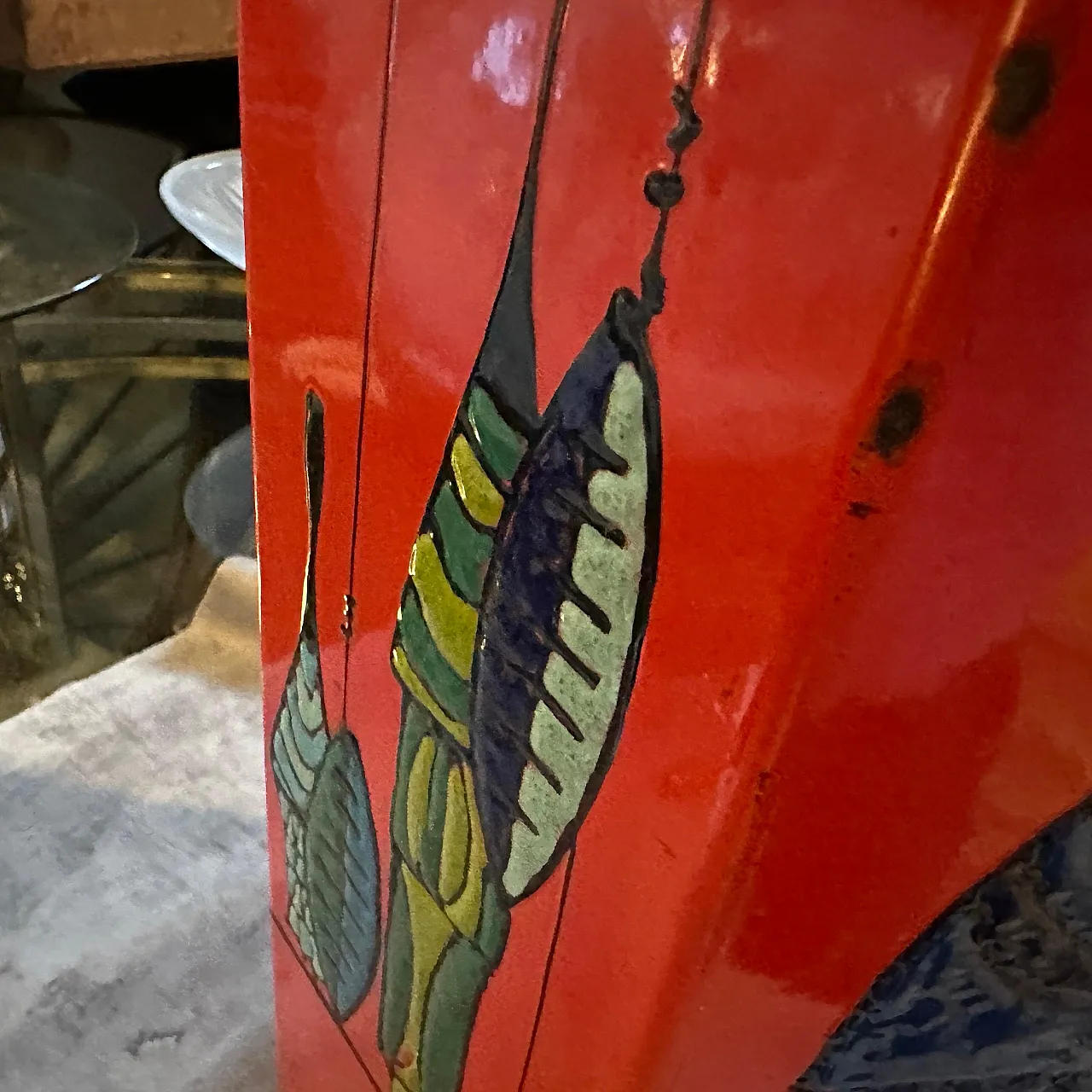 Mid-Century Modern lacquered iron umbrella stand, 1960s 4