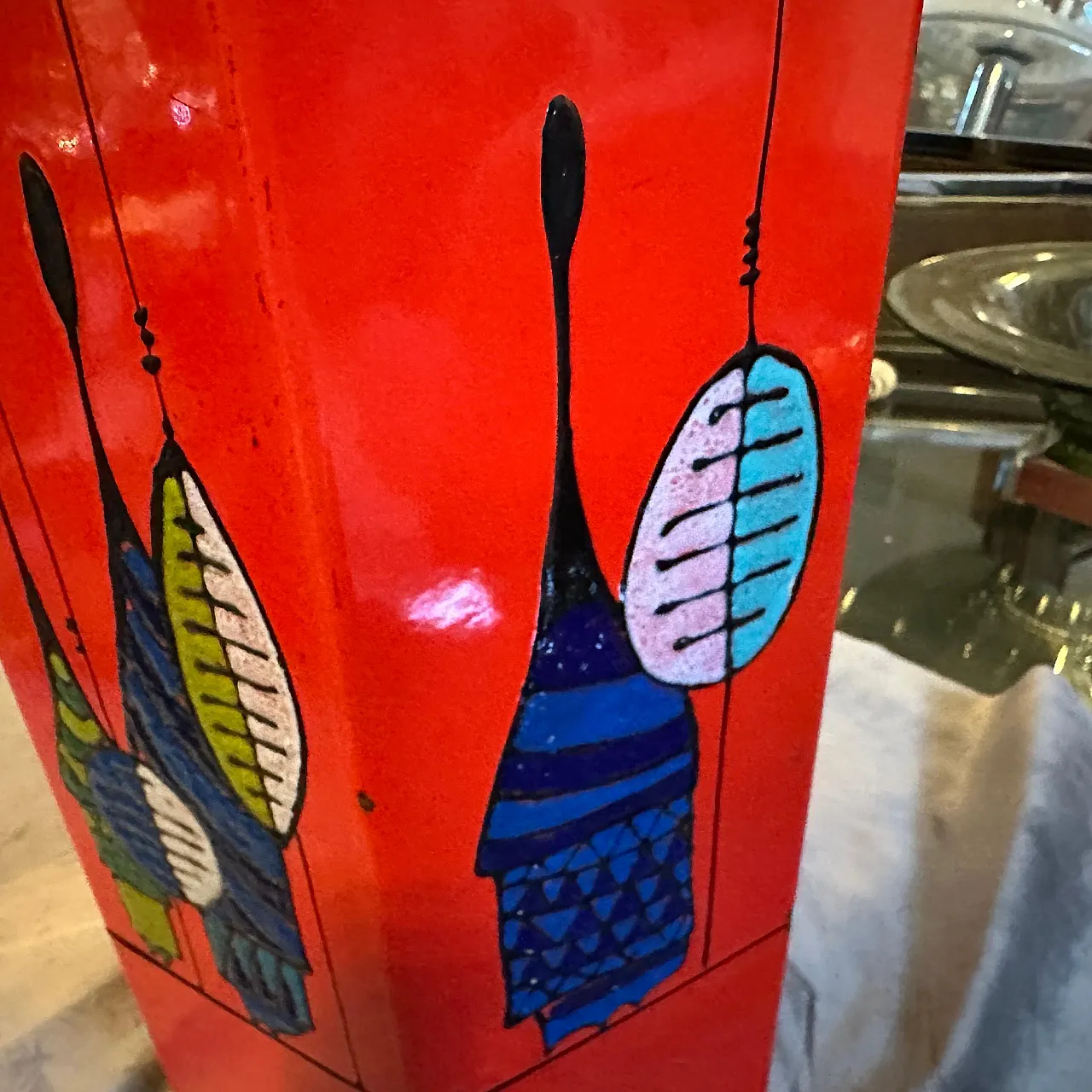 Mid-Century Modern lacquered iron umbrella stand, 1960s 6