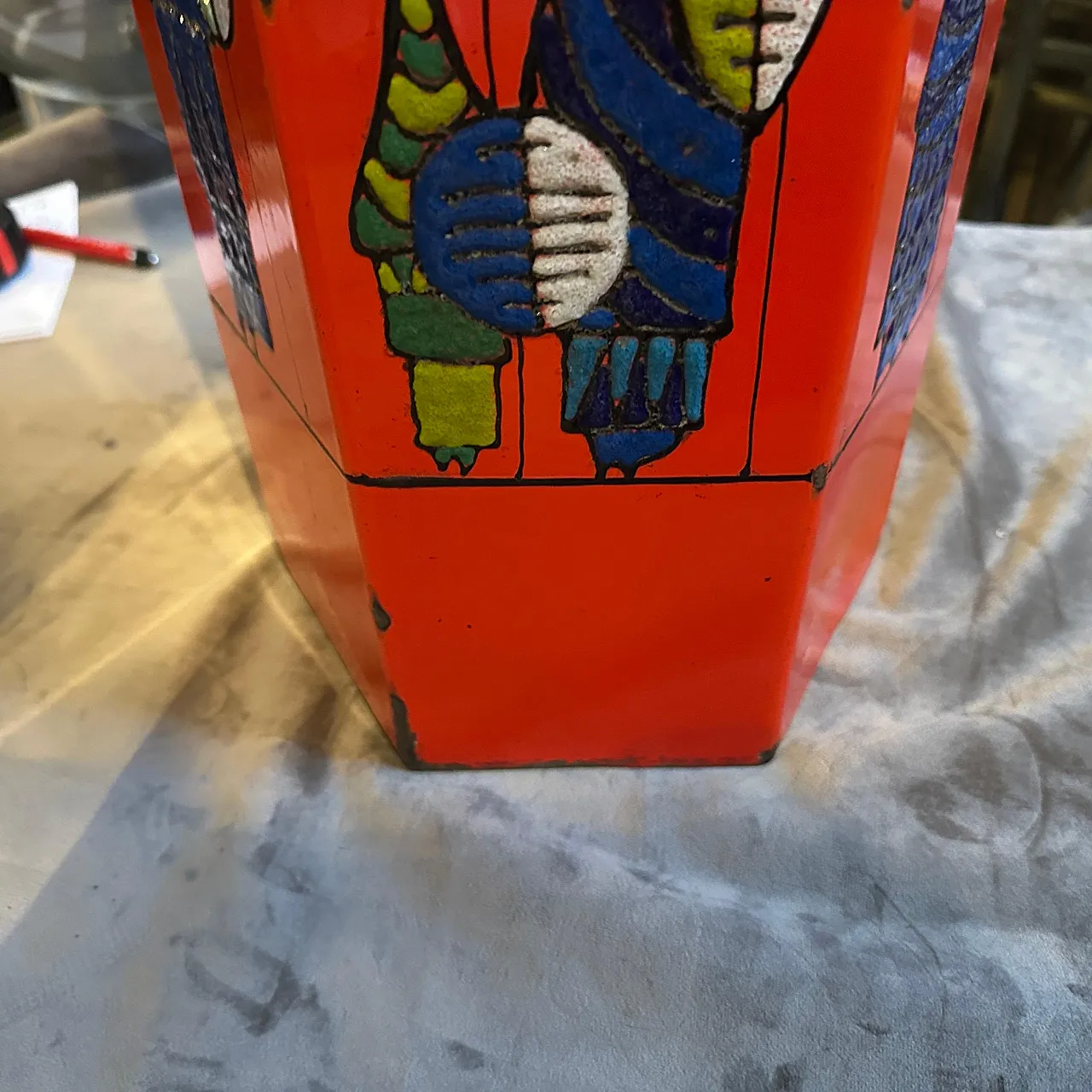 Mid-Century Modern lacquered iron umbrella stand, 1960s 7