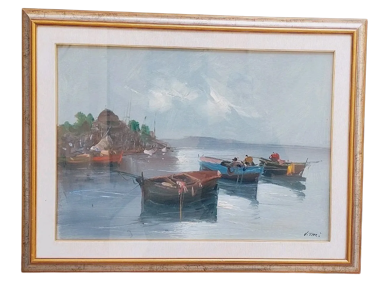 Marina di Renato Vitali, olio su tela, fine '900 10