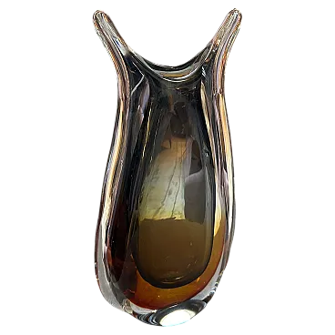 Submerged Murano glass vase from Seguso, 1970s