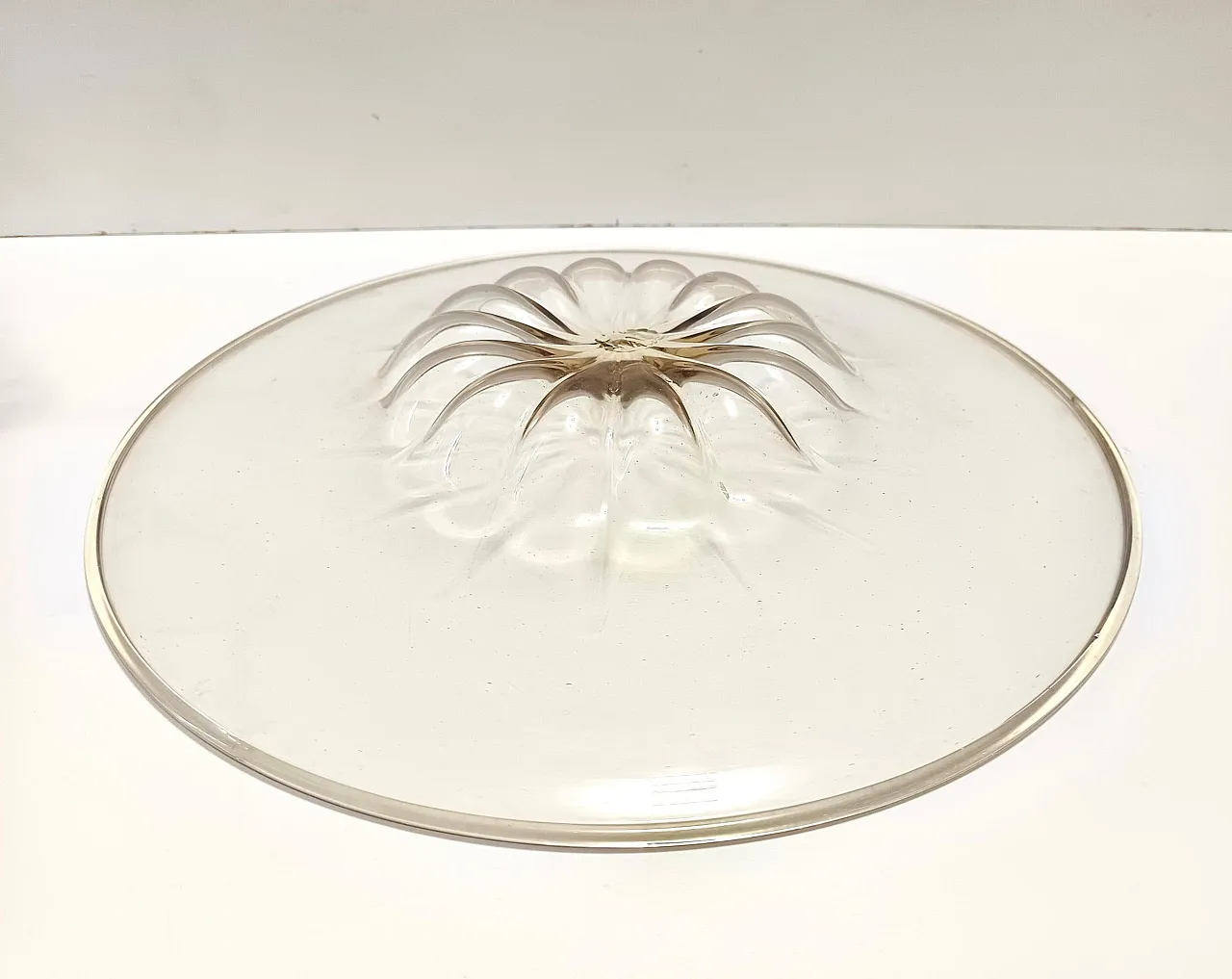 Murano Glass and Wrought Iron Cake Stand attr. to Vittorio Zecchin, Italy 7