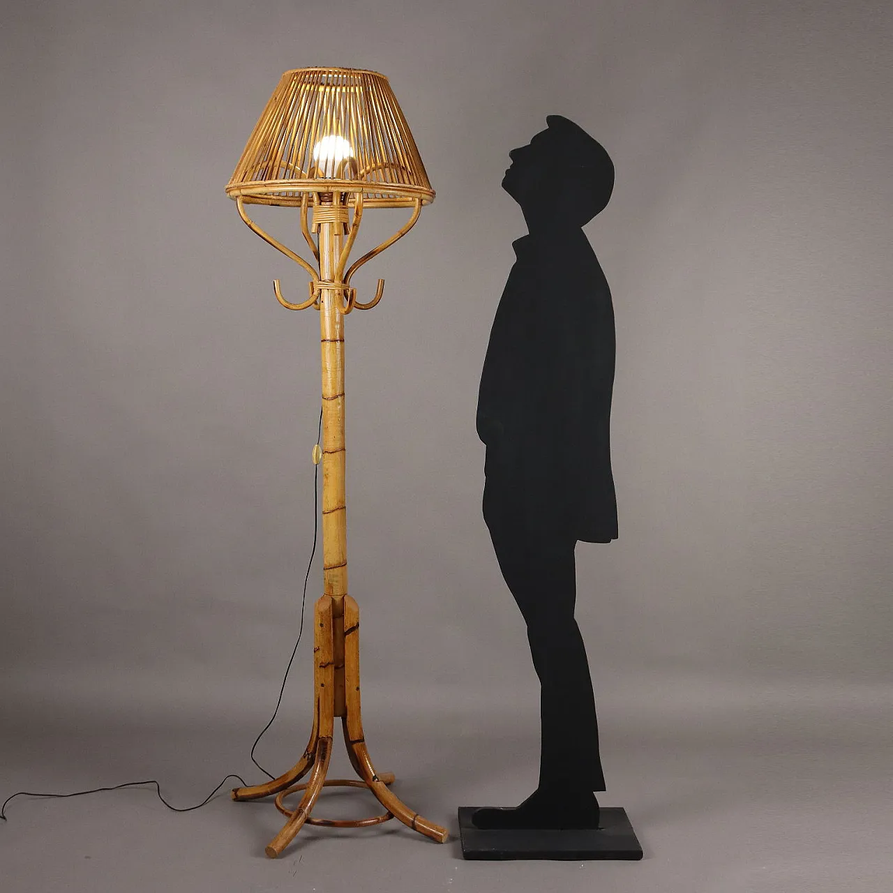 Lampada in bambù, anni '70 2