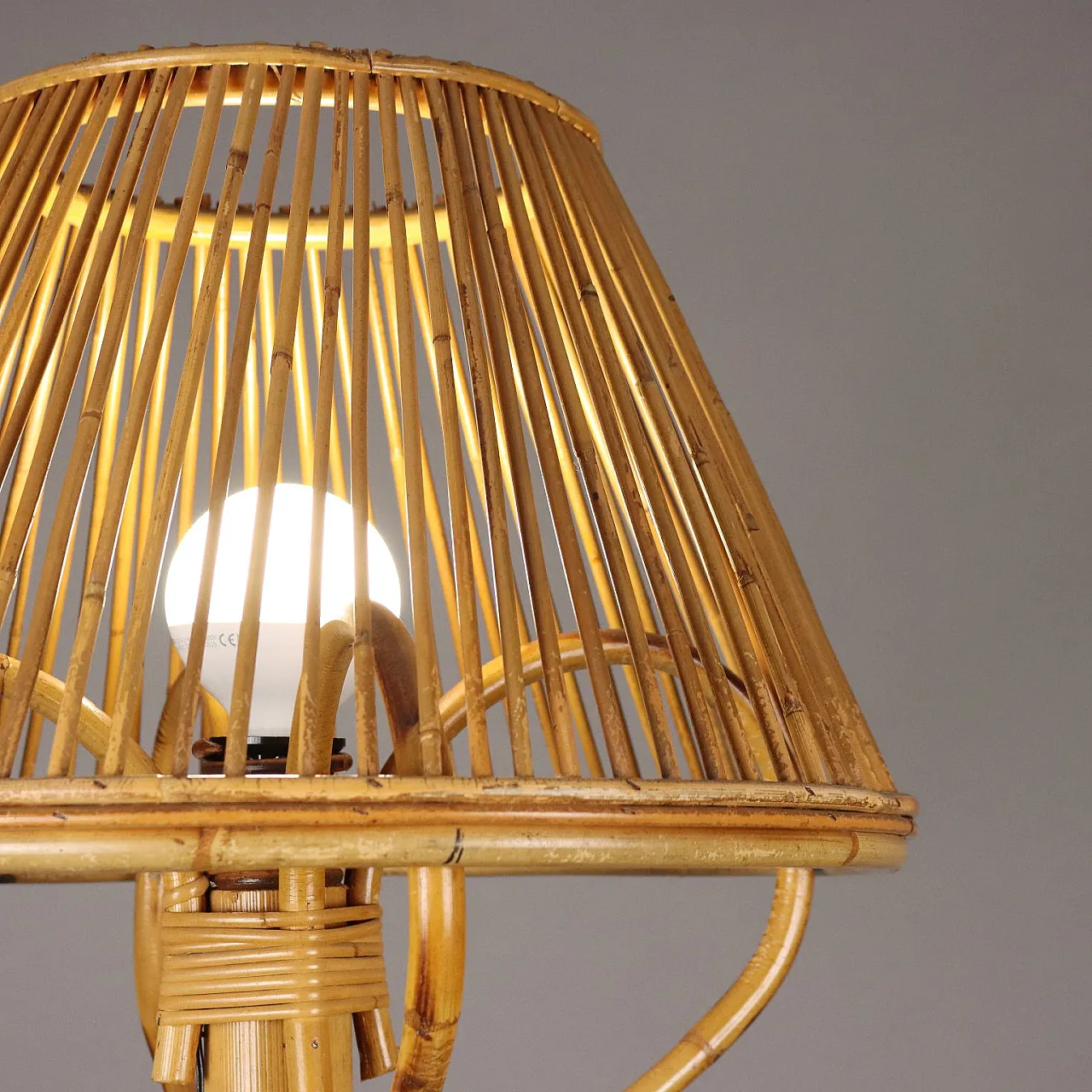 Lampada in bambù, anni '70 4