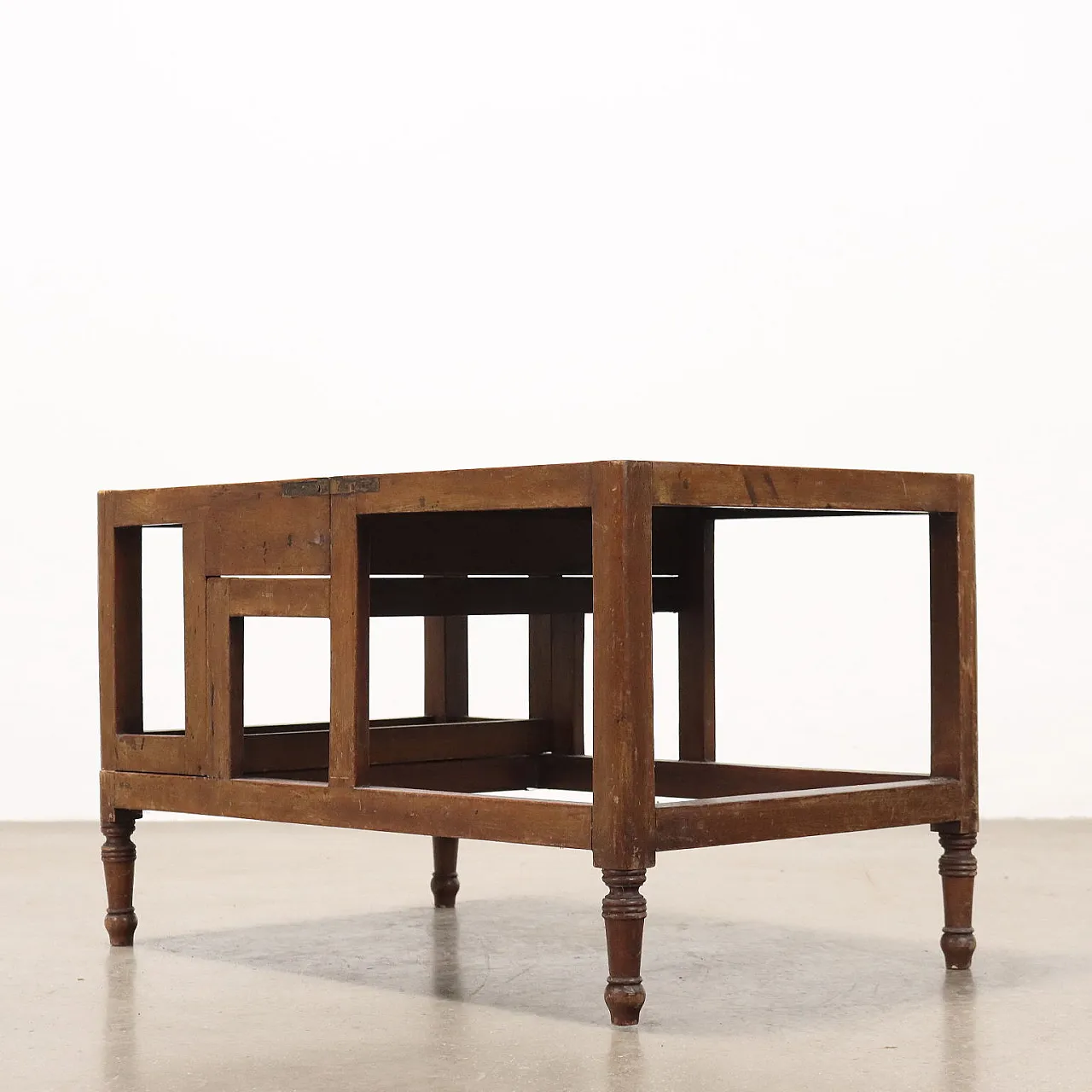 Scaletta Vittoriana da Biblioteca richiudibile in mogano e pelle, '800 8