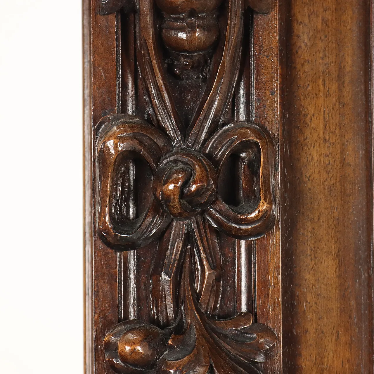 Vetrina neobarocca in vetro e noce, '800 6