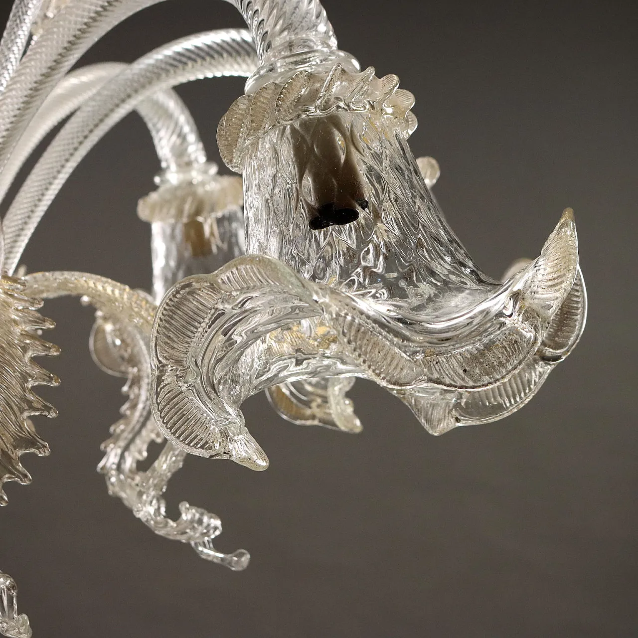 Chandelier in Murano glass with 8 lights, 20th century 5