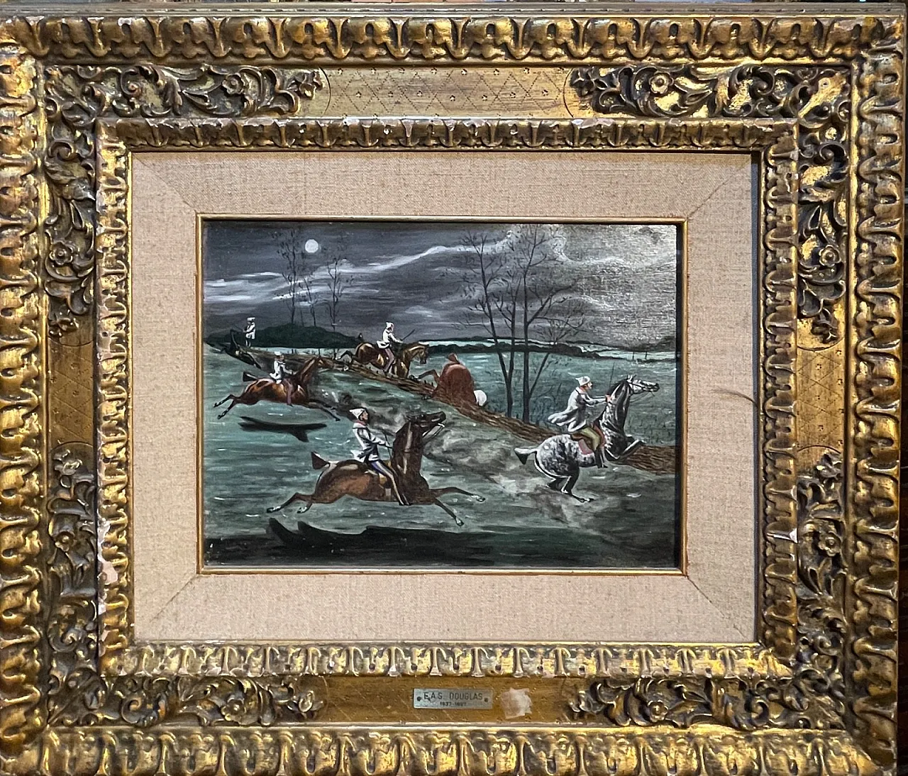 Scena equestre, olio su tela,  E.A.S. Douglas, '900 1