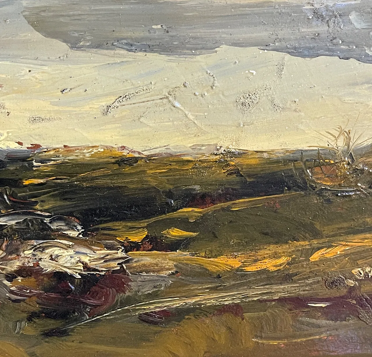 Mountain landscape, oil on canvas, late 19th century 4