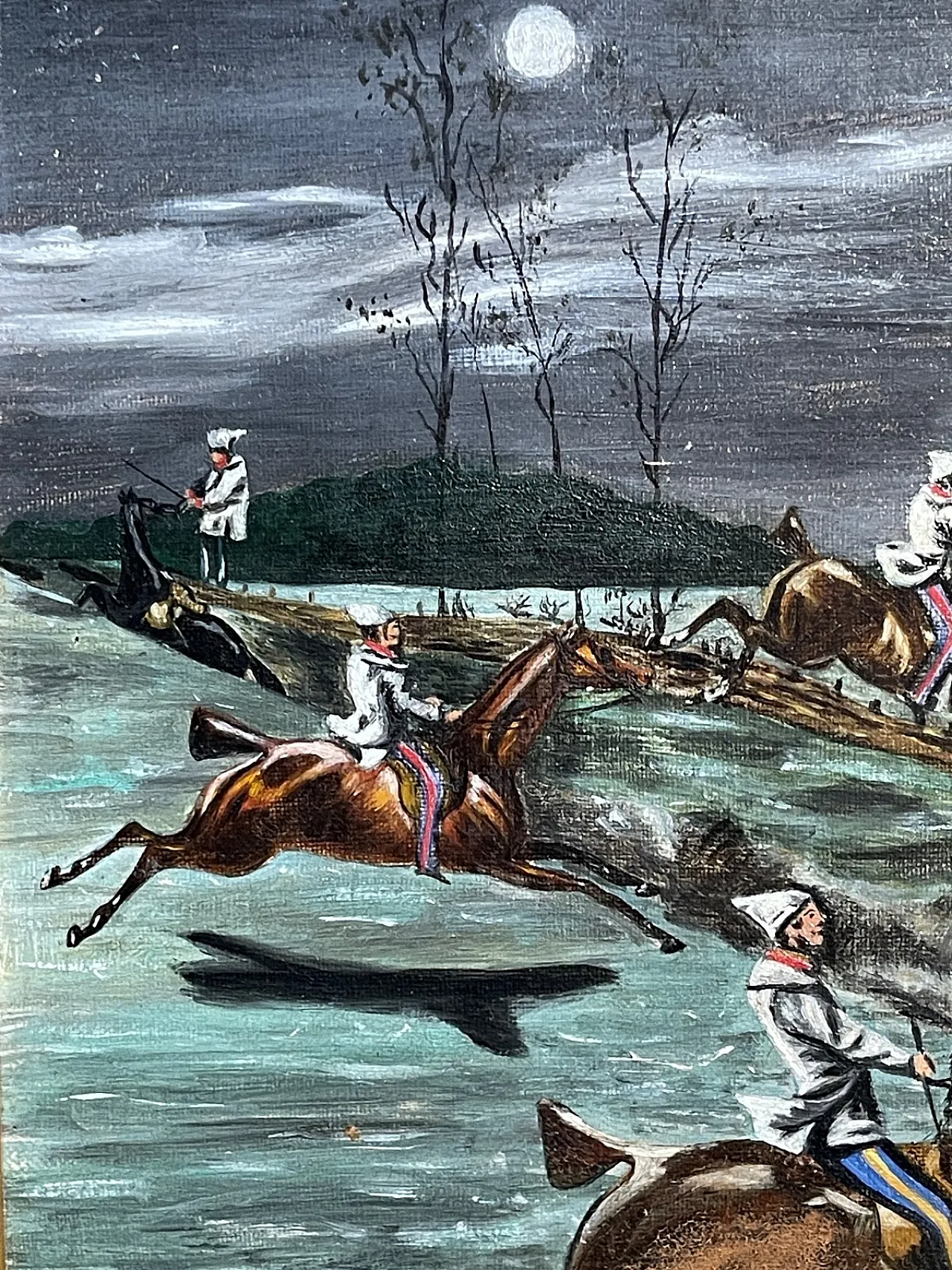 Scena equestre, olio su tela,  E.A.S. Douglas, '900 3