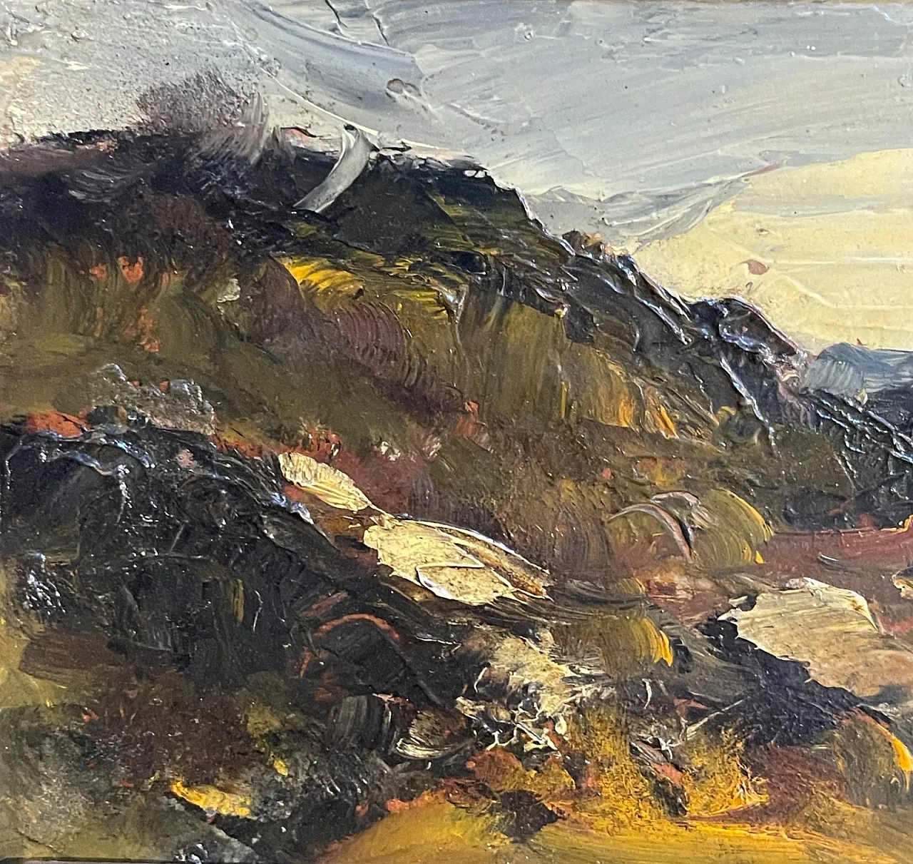 Mountain landscape, oil on canvas, late 19th century 5