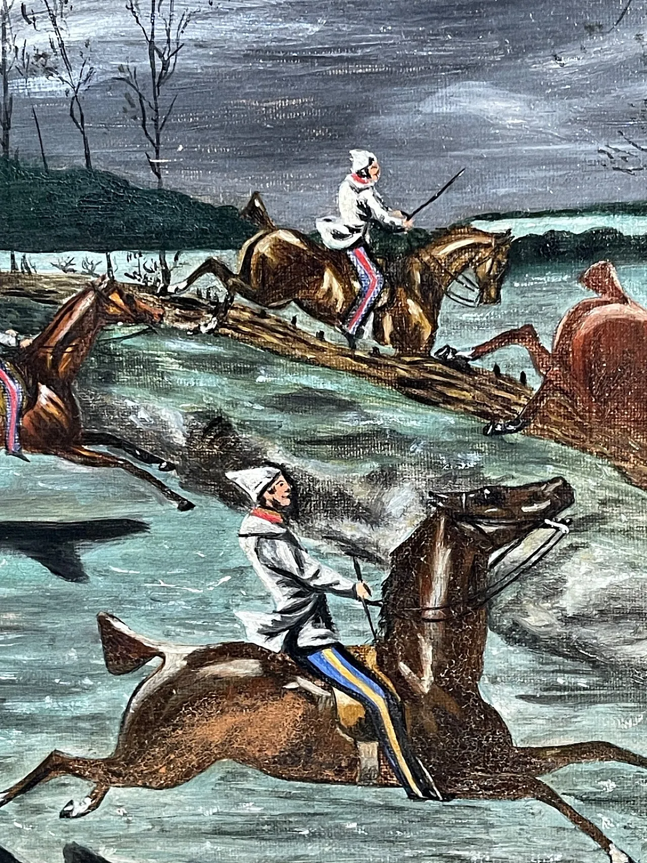 Scena equestre, olio su tela,  E.A.S. Douglas, '900 4