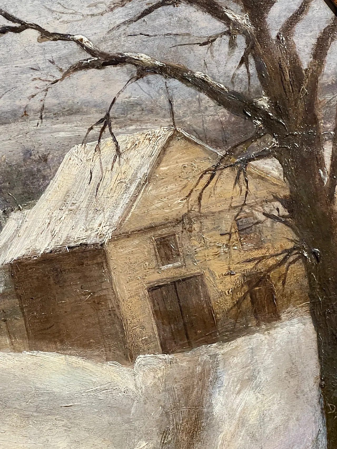 Scena d'inverno di David Cox, olio su tela, '900 5