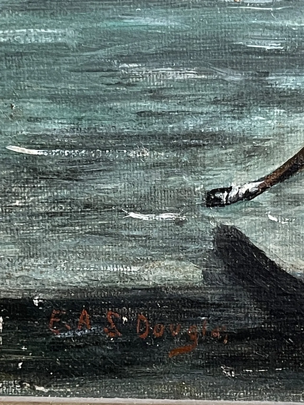 Scena equestre, olio su tela,  E.A.S. Douglas, '900 7