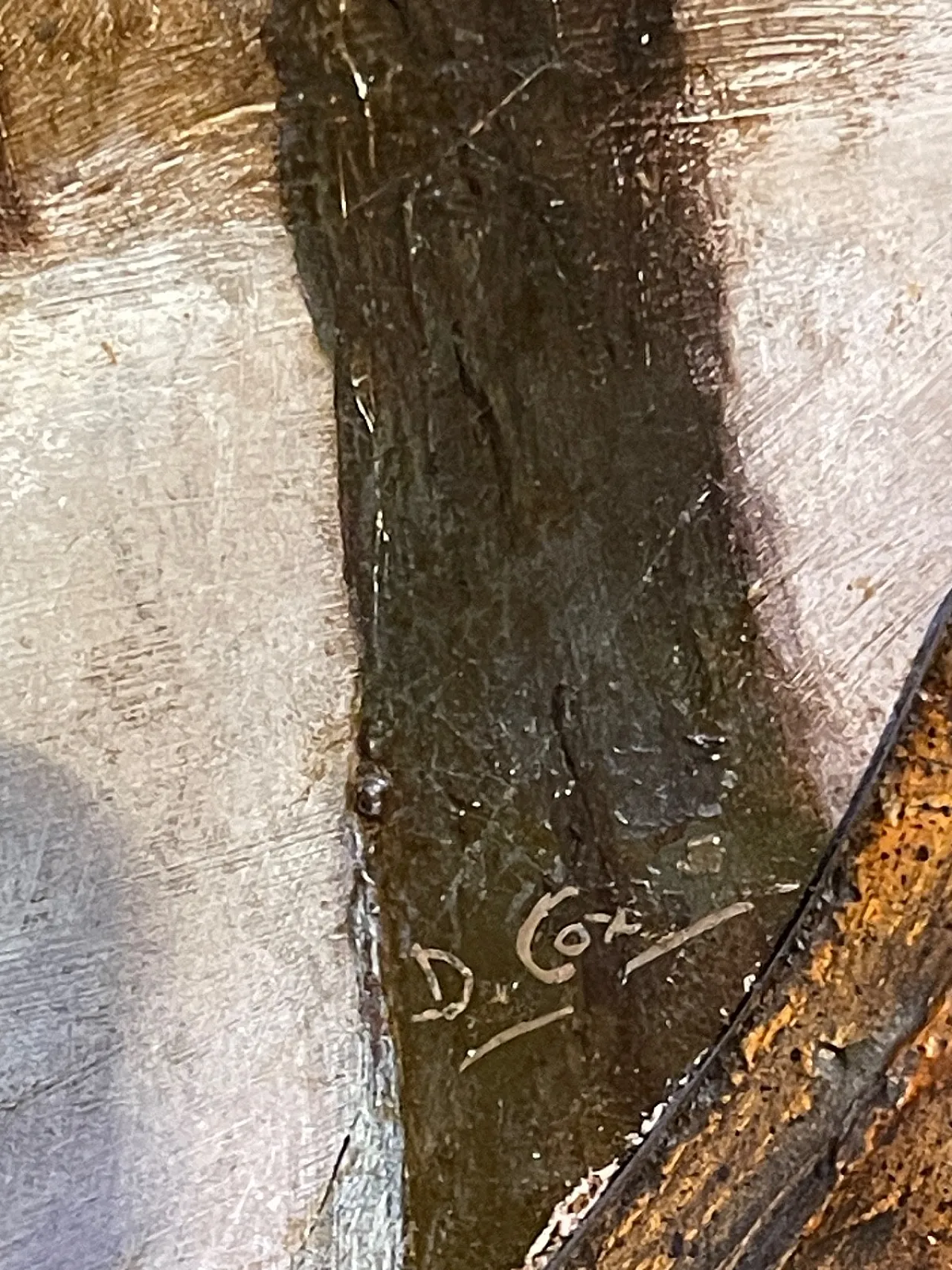 Scena d'inverno di David Cox, olio su tela, '900 8