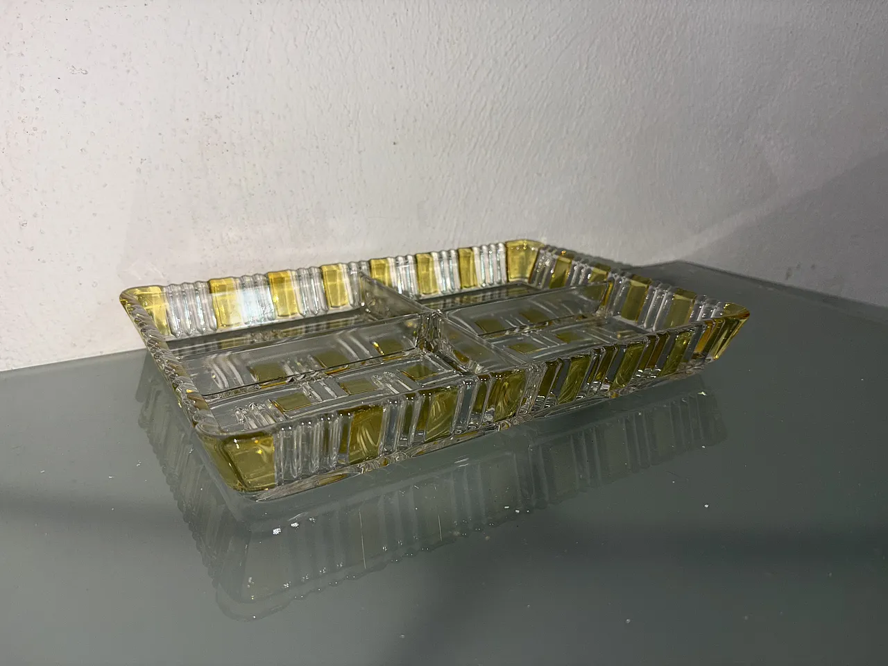 Vassoio vetro anni 50 1