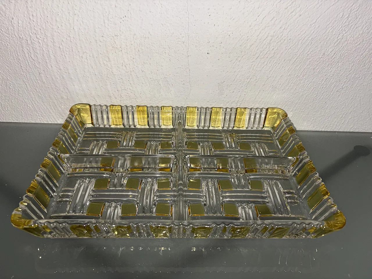 Vassoio vetro anni 50 3