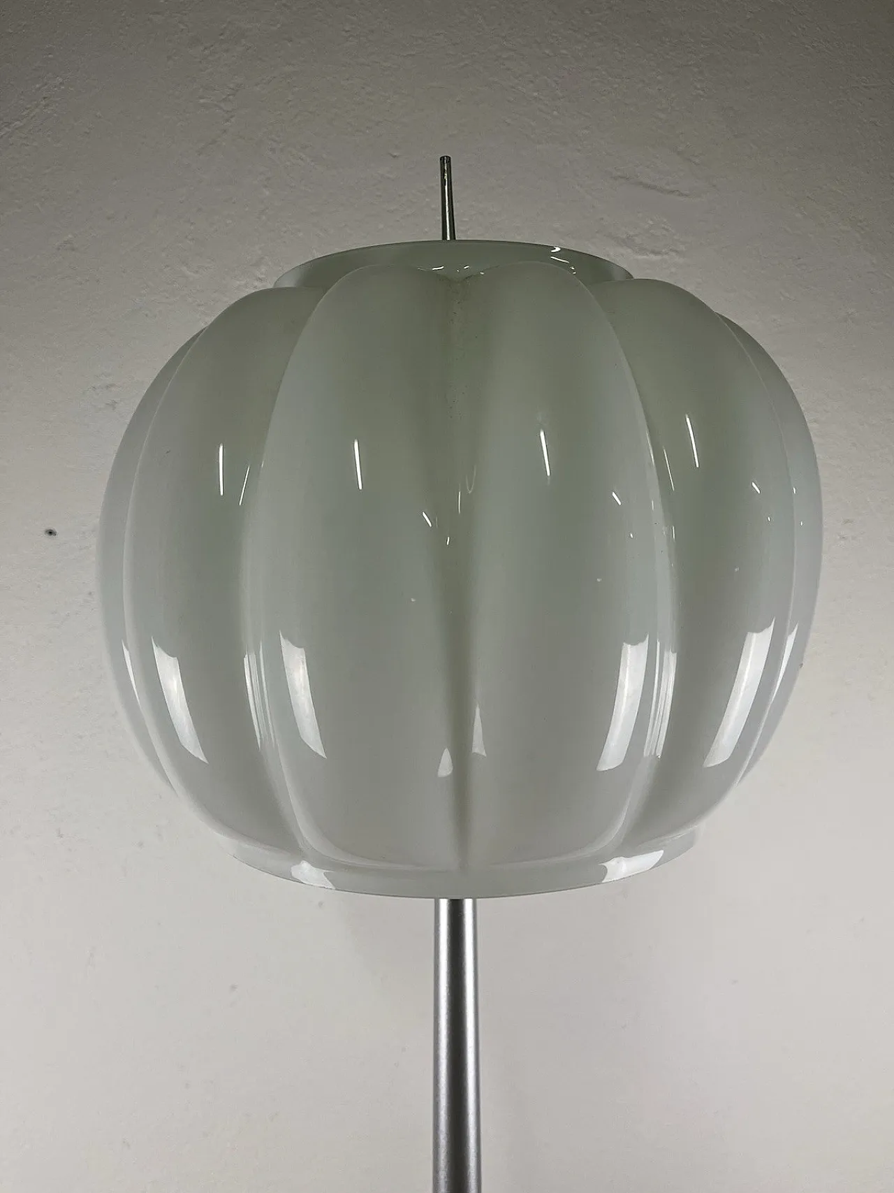 Lampada da terra Esperia in vetro, anni ’70 6