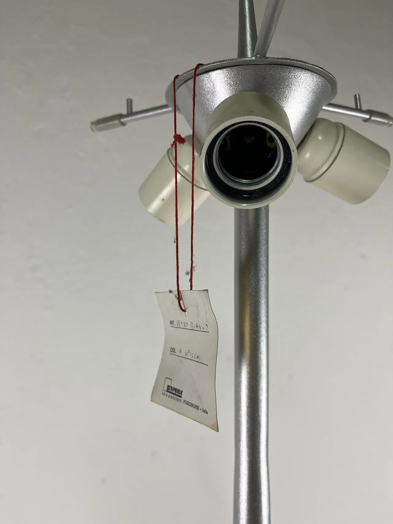 Lampada da terra Esperia in vetro, anni ’70 10