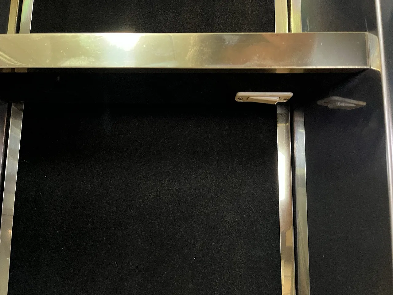 Metal and glass bar cabinet by Willy Rizzo, 1960s 16