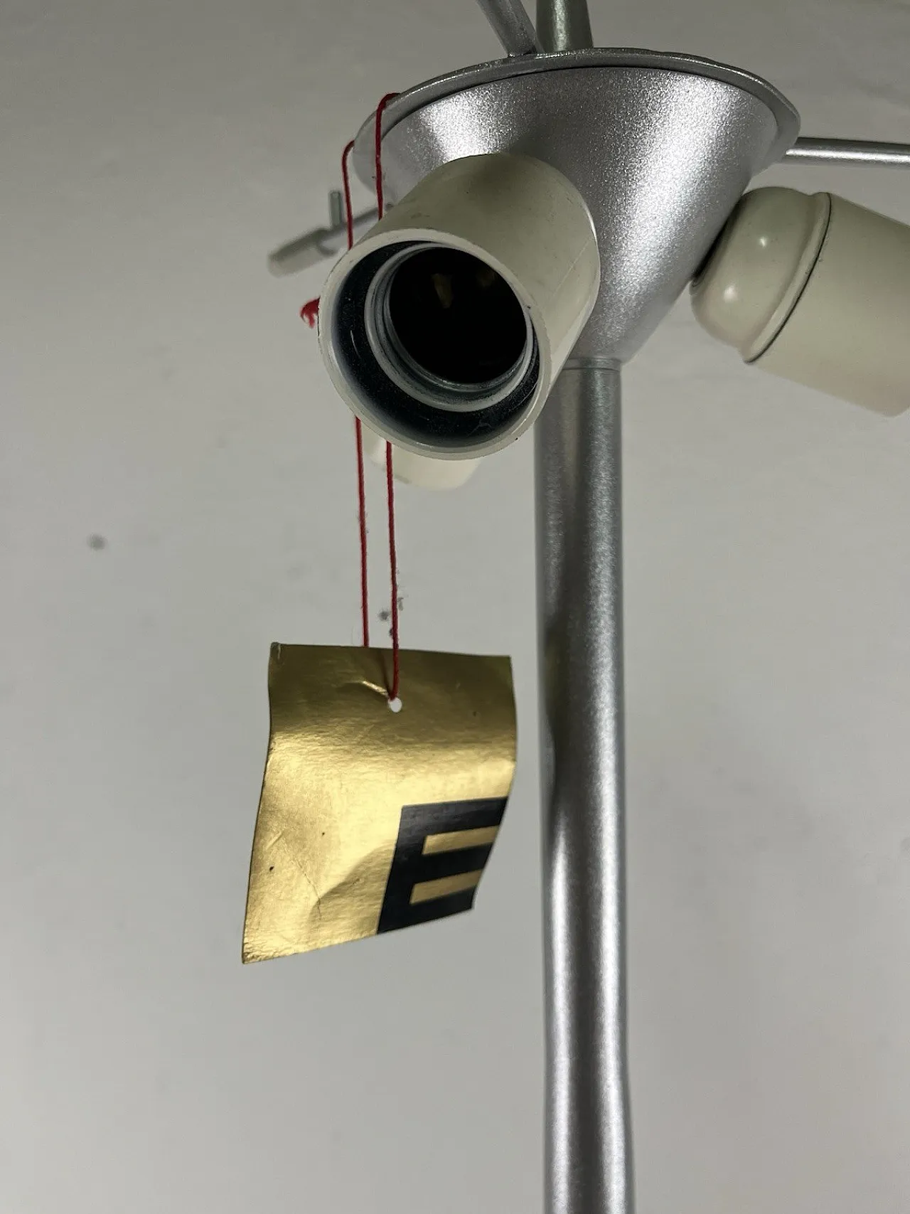 Lampada da terra Esperia in vetro, anni ’70 11