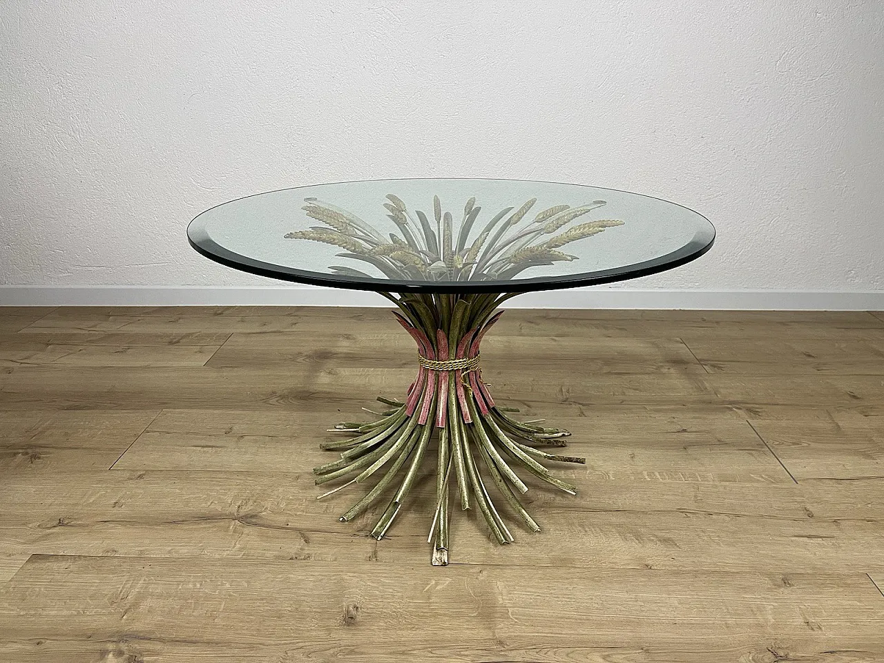 Spighe metal coffee table by Maison Bagues, 1970s 1