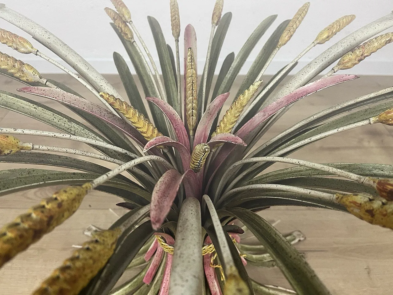 Spighe metal coffee table by Maison Bagues, 1970s 5