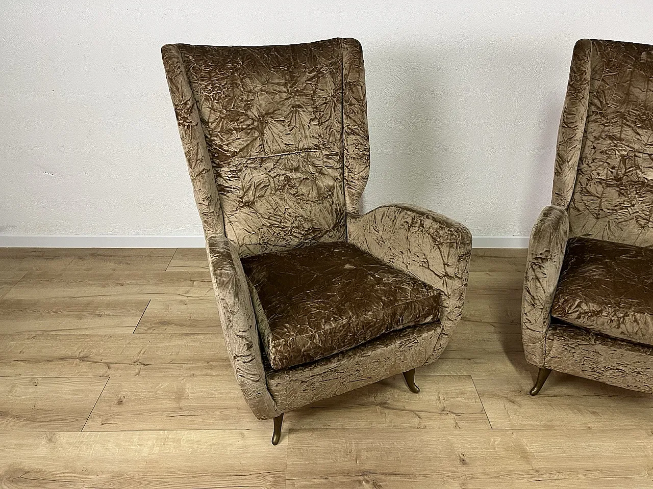 Pair of 408 armchairs by Gio Ponti for ISA, 1950s 4